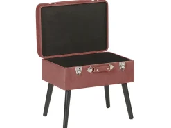 Tamborete Com Arrumação Em Bombazine Rosa Mallard