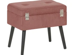 Tamborete Com Arrumação Em Bombazine Rosa Mallard