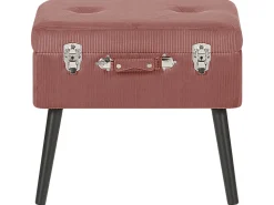 Tamborete Com Arrumação Em Bombazine Rosa Mallard