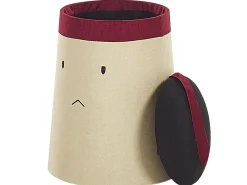 Tamborete Creme Com Arrumação Samurai