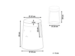 Tamborete Creme Com Arrumação Samurai