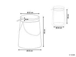 Tamborete Creme Com Arrumação Apache