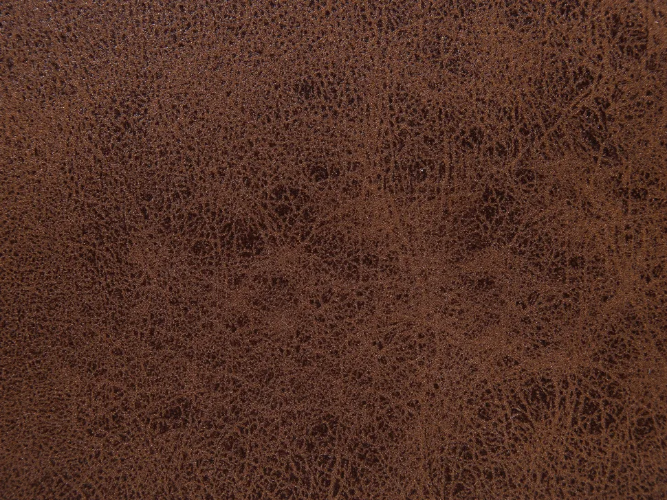 Tamborete Em Pele Sintetica Castanha Escura Com Arrumação Elephant