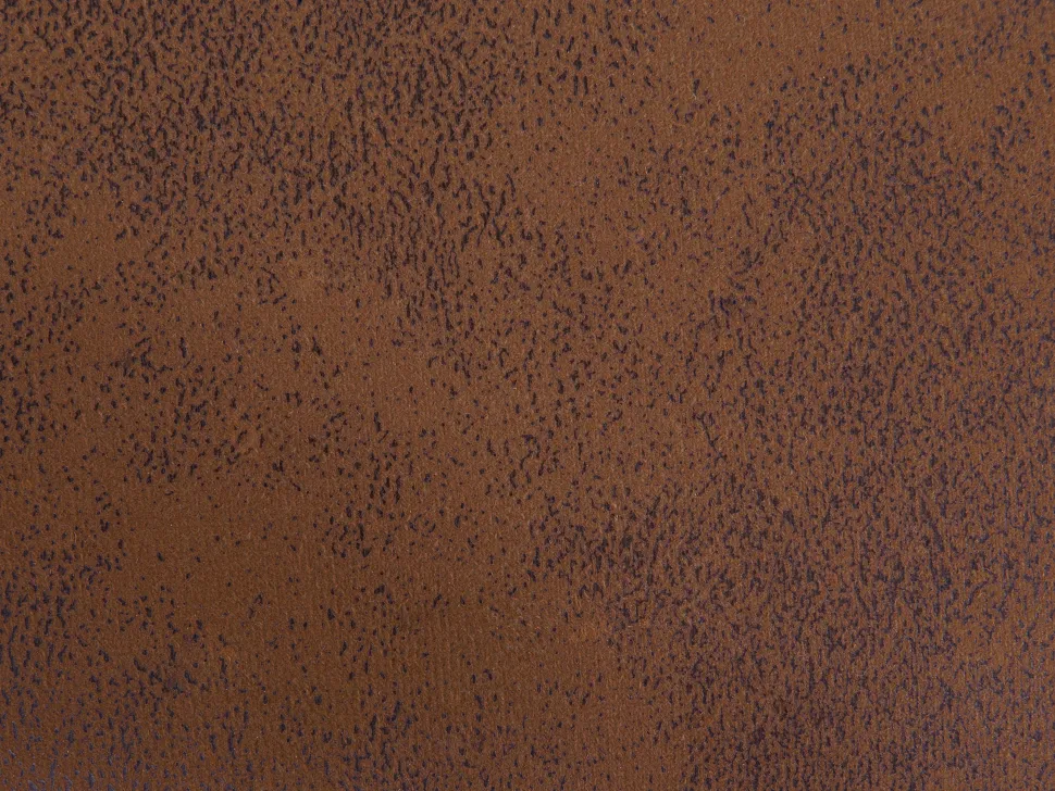 Tamborete Em Pele Sintetica Castanha Clara Com Arrumação Cow