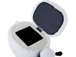 Tamborete Em Tecido Branco Com Arrumação Sheep