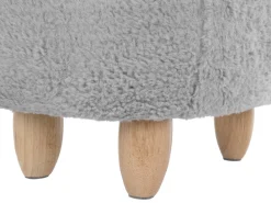 Tamborete Em Tecido Cinzento Lamb