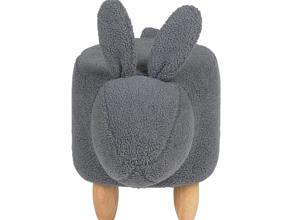 Tamborete Em Tecido Cinzento Bunny