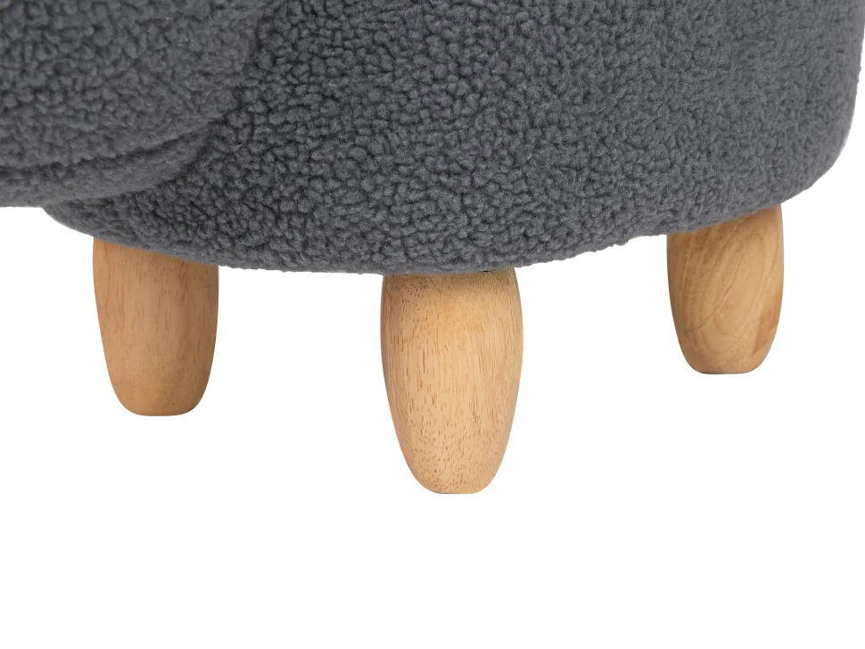 Tamborete Em Tecido Cinzento Bunny