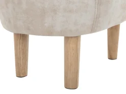 Tamborete Em Tecido Creme Com Arrumação Reindeer