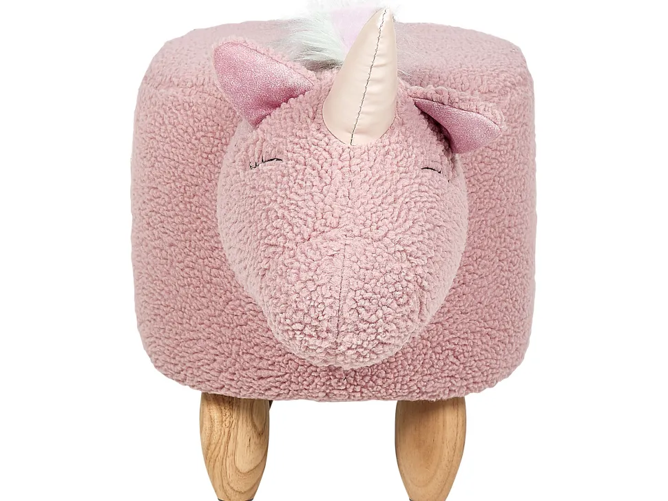 Tamborete Em Tecido Rosa Unicorn
