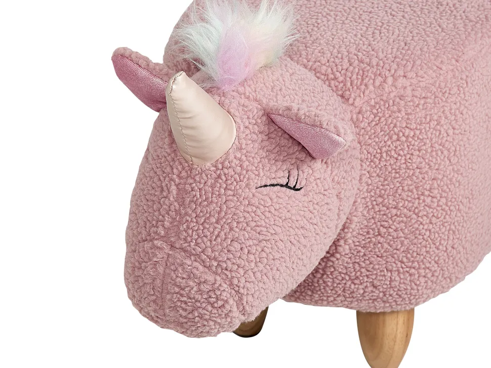 Tamborete Em Tecido Rosa Unicorn