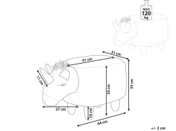 Tamborete Em Tecido Rosa Unicorn