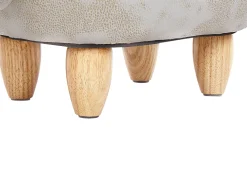 Tamborete Em Tecido Rosa E Branco Shark