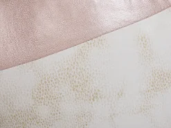 Tamborete Em Tecido Rosa E Branco Shark