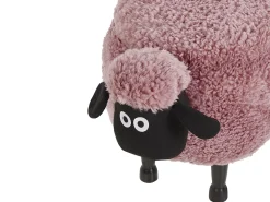 Tamborete Em Tecido Rosa Com Arrumação Sheep