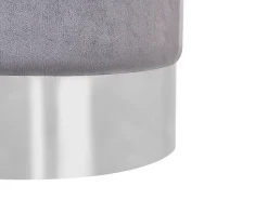 Tamborete Em Veludo Cinzento Brigitte