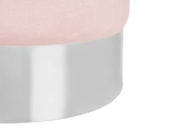 Tamborete Em Veludo Rosa Brigitte