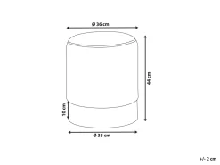 Tamborete Em Veludo Rosa Brigitte