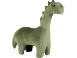 Tamborete Em Veludo Verde Brontosaur
