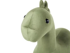 Tamborete Em Veludo Verde Brontosaur