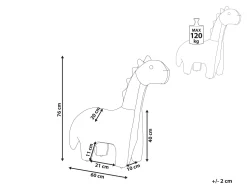 Tamborete Em Veludo Verde Brontosaur