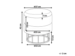 Tamborete Em Veludo Verde Escuro Com Arrumação Elgin