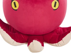 Tamborete Em Veludo Vermelho Octopus