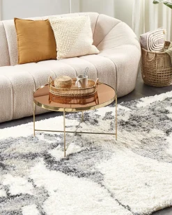 Tapete Branco E Cinzento 160 X 230 Cm Sevan