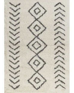 Tapete Branco E Cinzento 160 X 230 Cm Ayrum