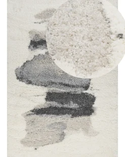 Tapete Branco E Cinzento 160 X 230 Cm Masis