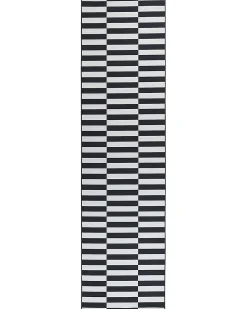 Tapete Branco E Preto 80 X 300 Cm Pacode