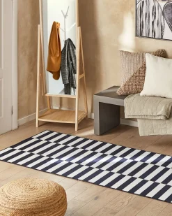 Tapete Branco E Preto 80 X 300 Cm Pacode