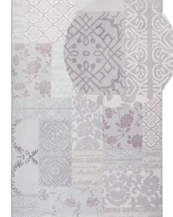 Tapete Cinzento Claro E Rosa 160 X 230 Cm Ballica