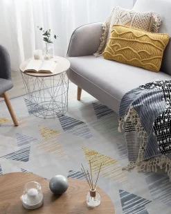 Tapete Cinzento E Amarelo 160 X 230 Cm Yayla