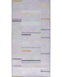 Tapete Cinzento E Amarelo 80 X 150 Cm Ergenli