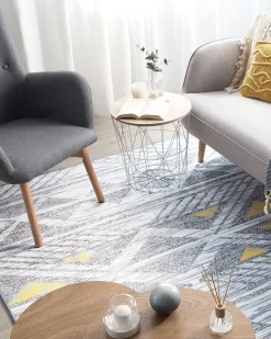 Tapete Cinzento E Amarelo 160 X 230 Cm Kargi