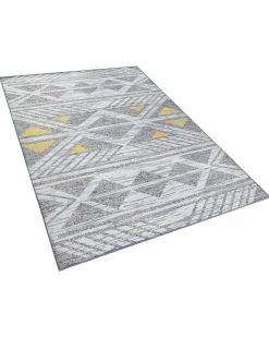 Tapete Cinzento E Amarelo 160 X 230 Cm Kargi