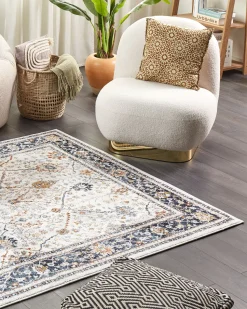 Tapete Creme E Azul 160 X 230 Cm Arates