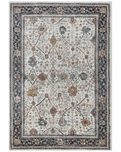 Tapete Creme E Azul 160 X 230 Cm Arates