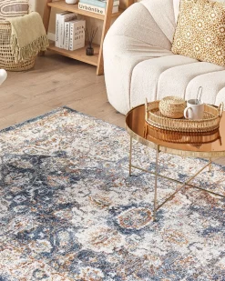 Tapete Creme E Azul 160 X 230 Cm Dvin