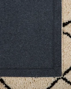 Tapete Creme E Preto 140 X 200 Cm Midyat Ii