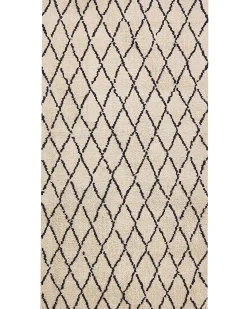 Tapete Creme E Preto 80 X 150 Cm Midyat