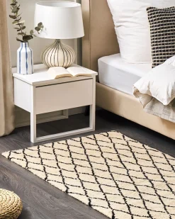 Tapete Creme E Preto 80 X 150 Cm Midyat