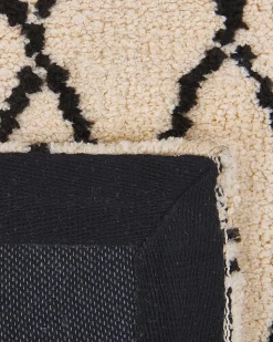 Tapete Creme E Preto 80 X 150 Cm Midyat