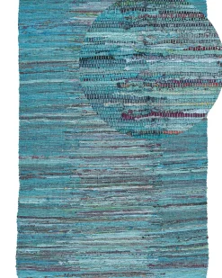 Tapete De Algodao Azul 140 X 200 Cm Mersin