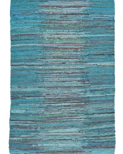 Tapete De Algodao Azul 140 X 200 Cm Mersin