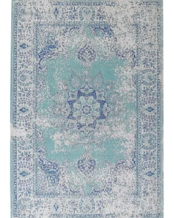 Tapete De Algodao Azul Claro 160 X 230 Cm Almus