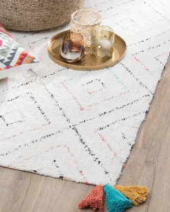 Tapete De Algodao Branco 80 X 150 Cm Kartal