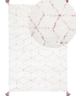 Tapete De Algodao Branco 140 X 200 Cm Sakarya