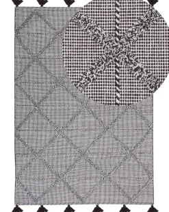 Tapete De Algodao Castanho 140 X 200 Cm Tuzla